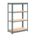 Global Industrial Heavy Duty Shelving 48W x 24D x 72H With 4 Shelves, Wood Deck, Gray B2297474
